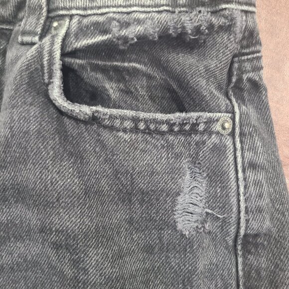 Garage Street Wide Leg Jeans -Destructed Black Size 01 (25) - Picture 10 of 13